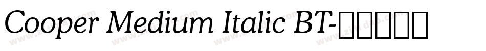 Cooper Medium Italic BT字体转换